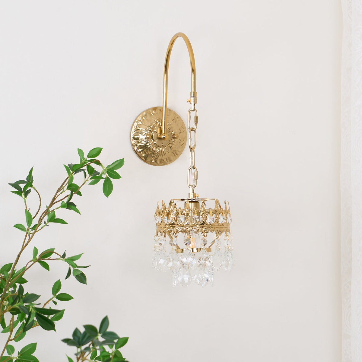 Ivmarila aplique de pared Corona de Arte nórdico en cristal