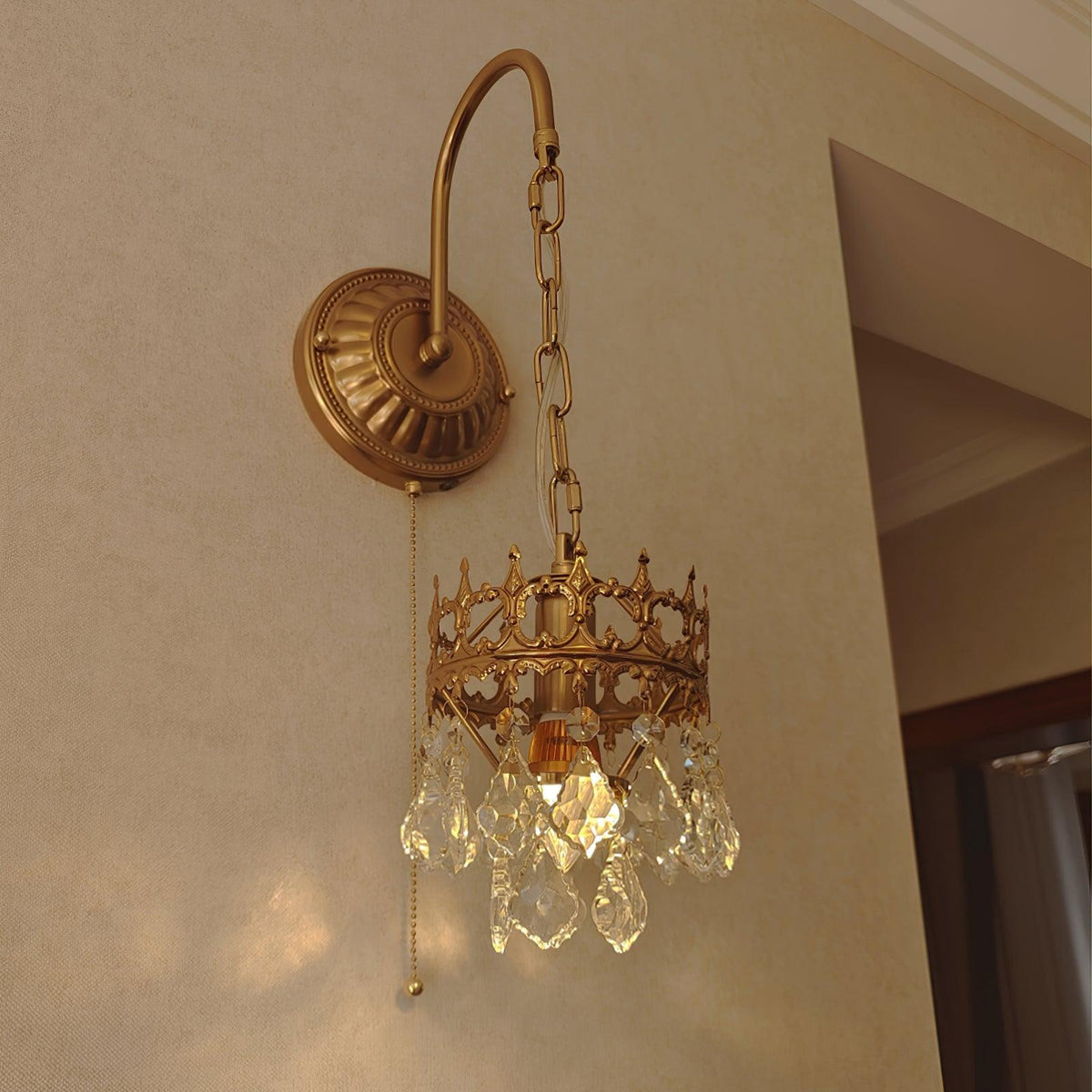 Ivmarila aplique de pared Corona de Arte nórdico en cristal