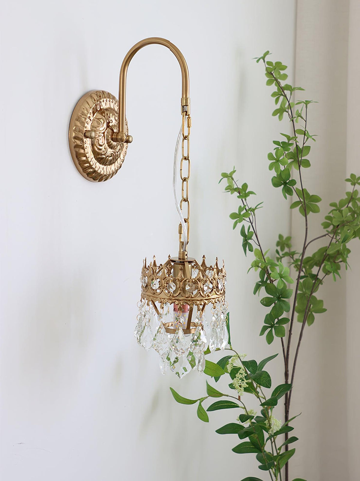 Ivmarila aplique de pared Corona de Arte nórdico en cristal