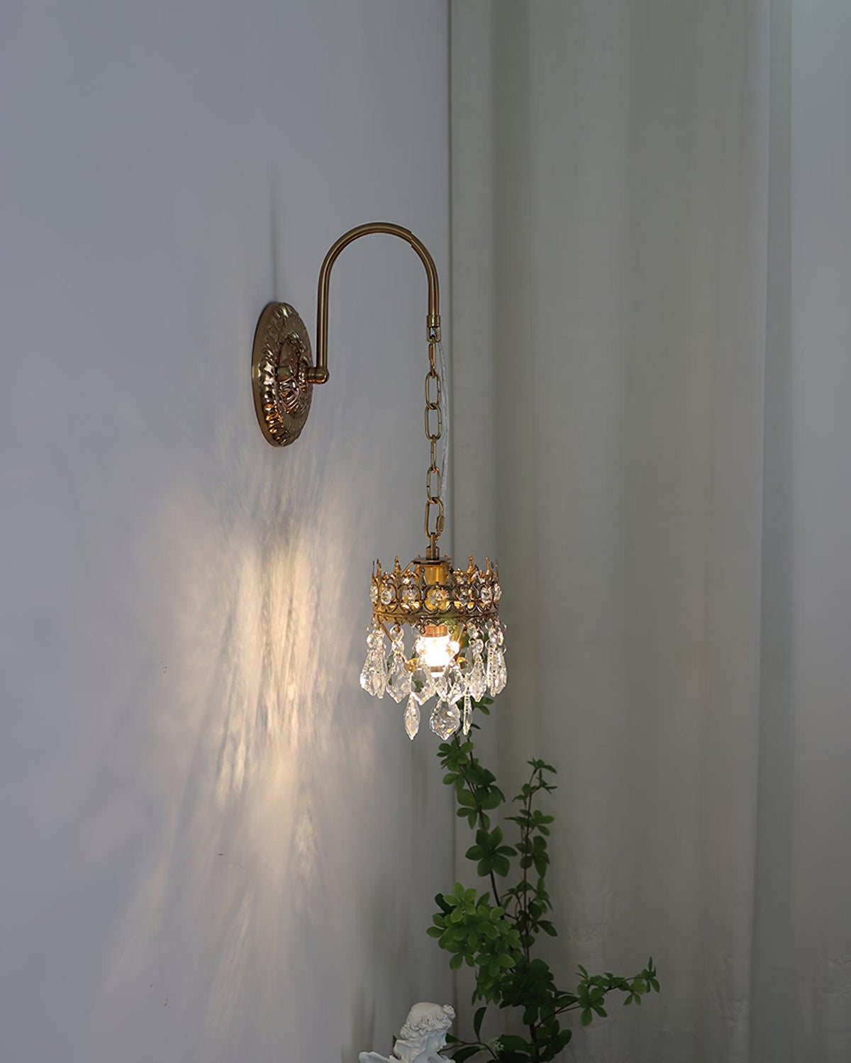Ivmarila aplique de pared Corona de Arte nórdico en cristal