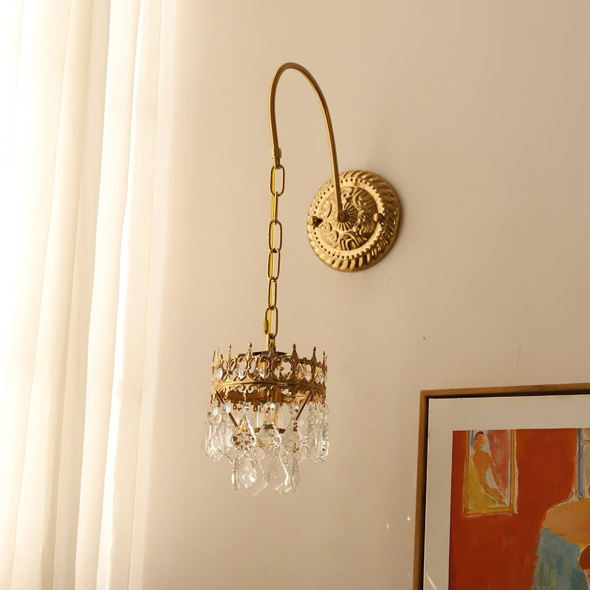 Ivmarila aplique de pared Corona de Arte nórdico en cristal