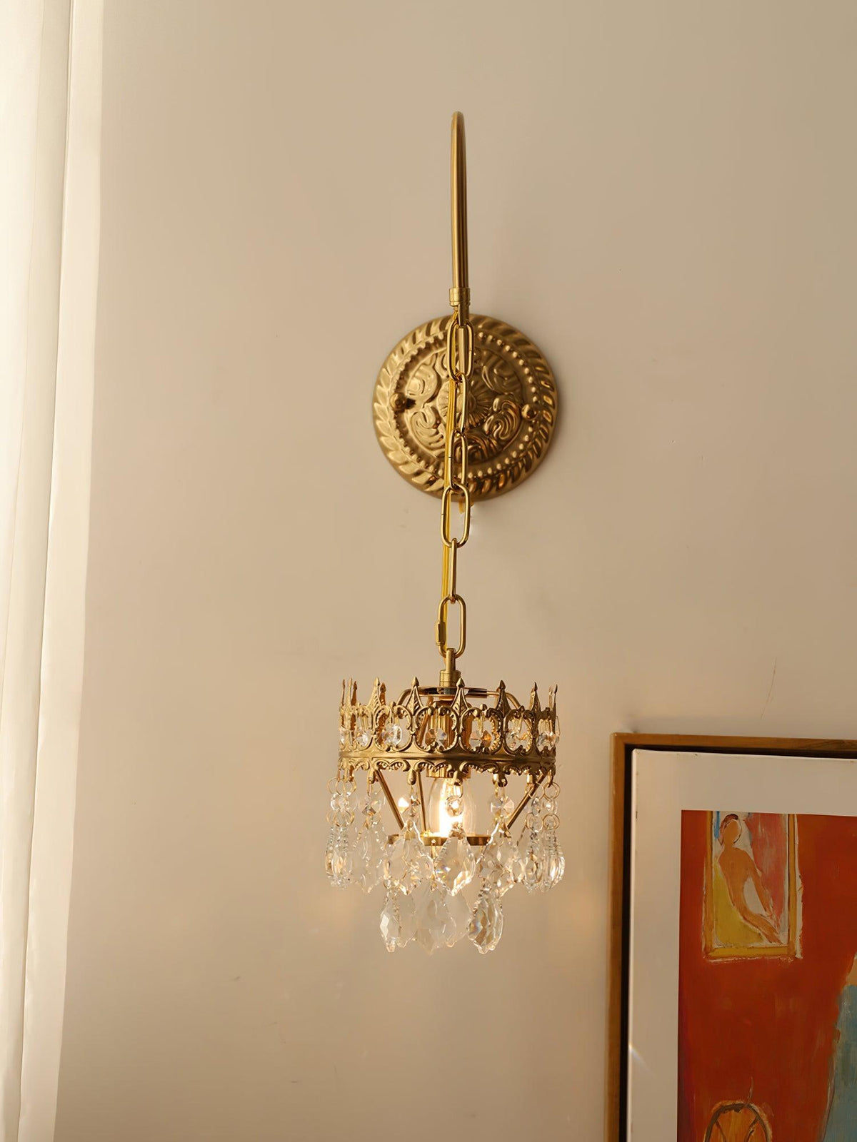 Ivmarila aplique de pared Corona de Arte nórdico en cristal