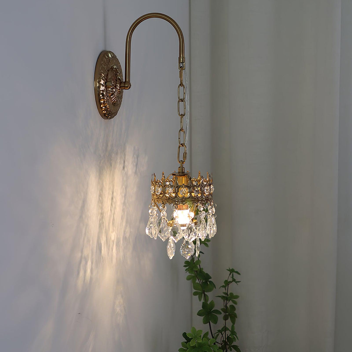 Ivmarila aplique de pared Corona de Arte nórdico en cristal