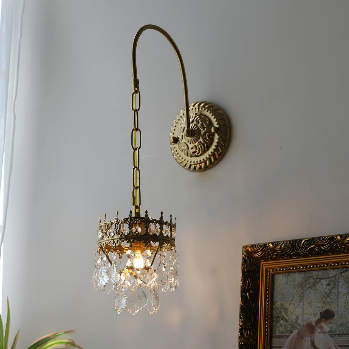 Ivmarila aplique de pared Corona de Arte nórdico en cristal