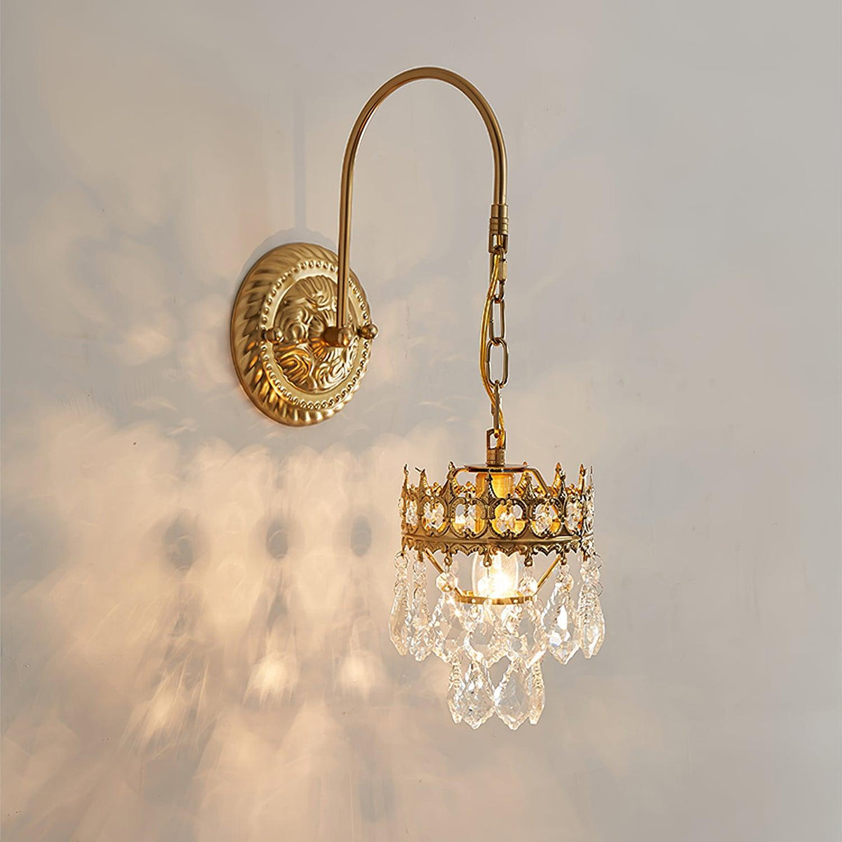 Ivmarila aplique de pared Corona de Arte nórdico en cristal