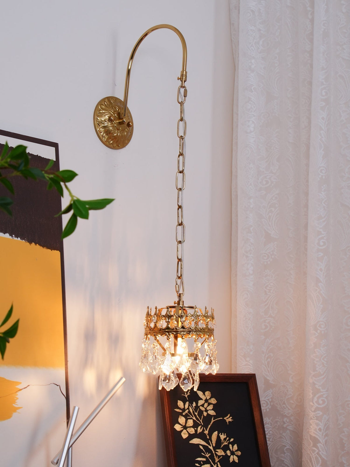 Ivmarila aplique de pared Corona de Arte nórdico en cristal