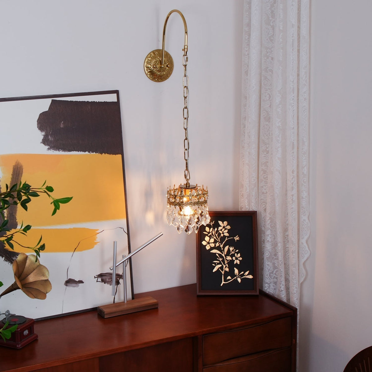 Ivmarila aplique de pared Corona de Arte nórdico en cristal