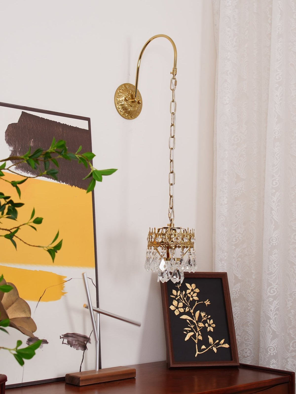 Ivmarila aplique de pared Corona de Arte nórdico en cristal