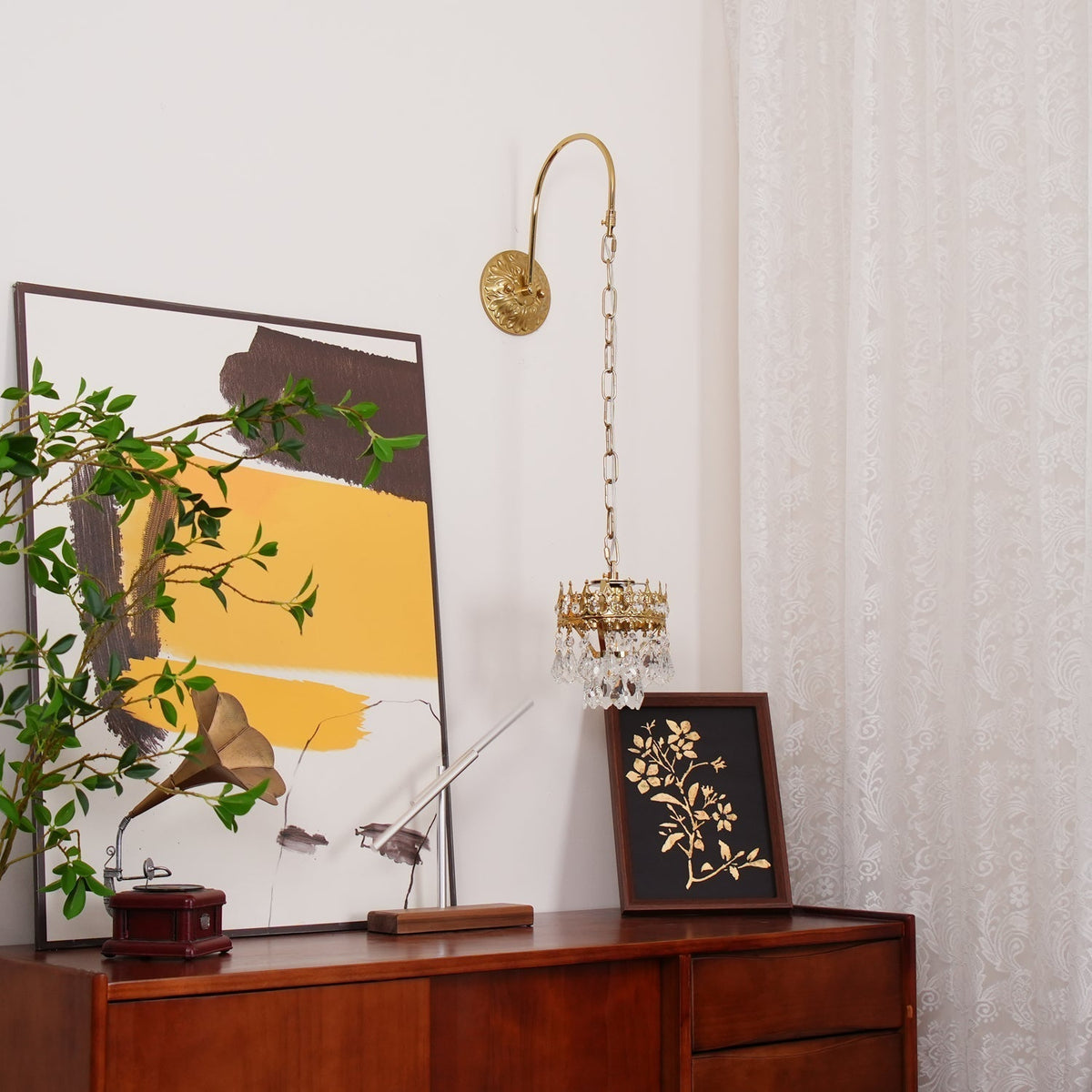 Ivmarila aplique de pared Corona de Arte nórdico en cristal