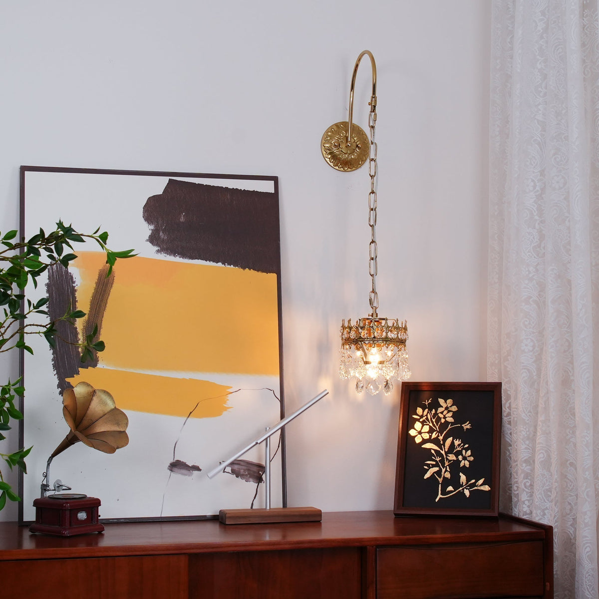 Ivmarila aplique de pared Corona de Arte nórdico en cristal