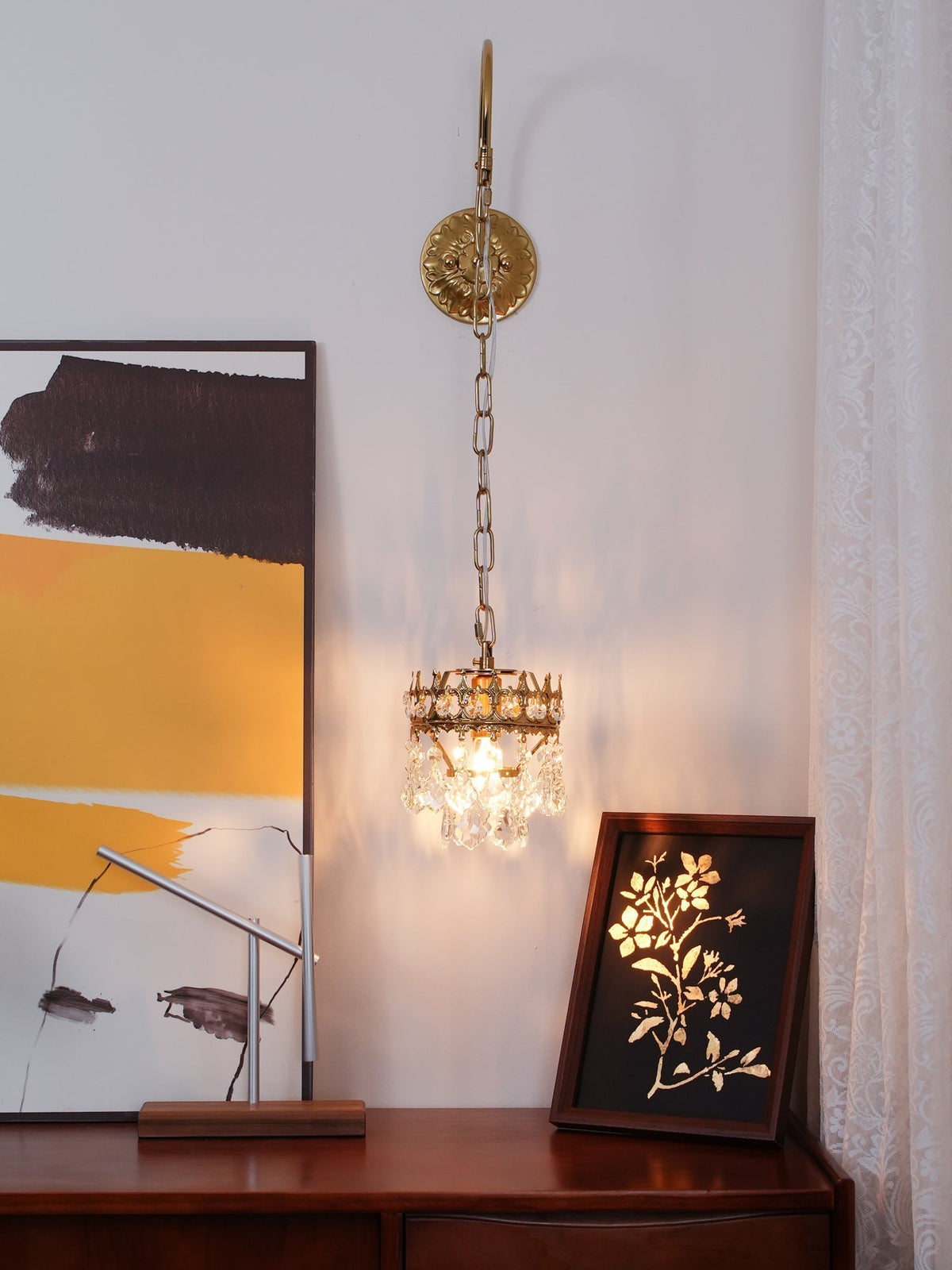 Ivmarila aplique de pared Corona de Arte nórdico en cristal
