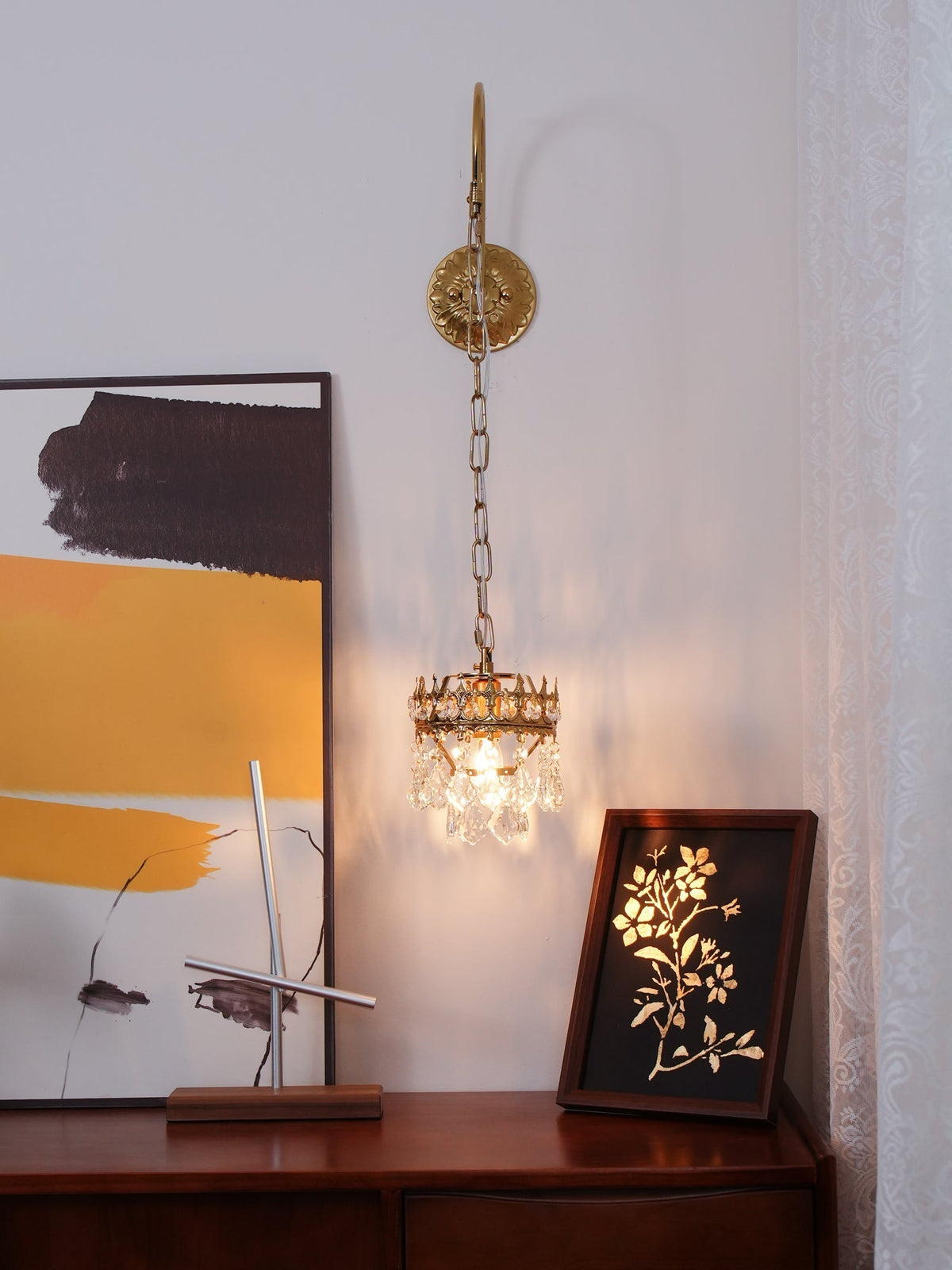 Ivmarila aplique de pared Corona de Arte nórdico en cristal