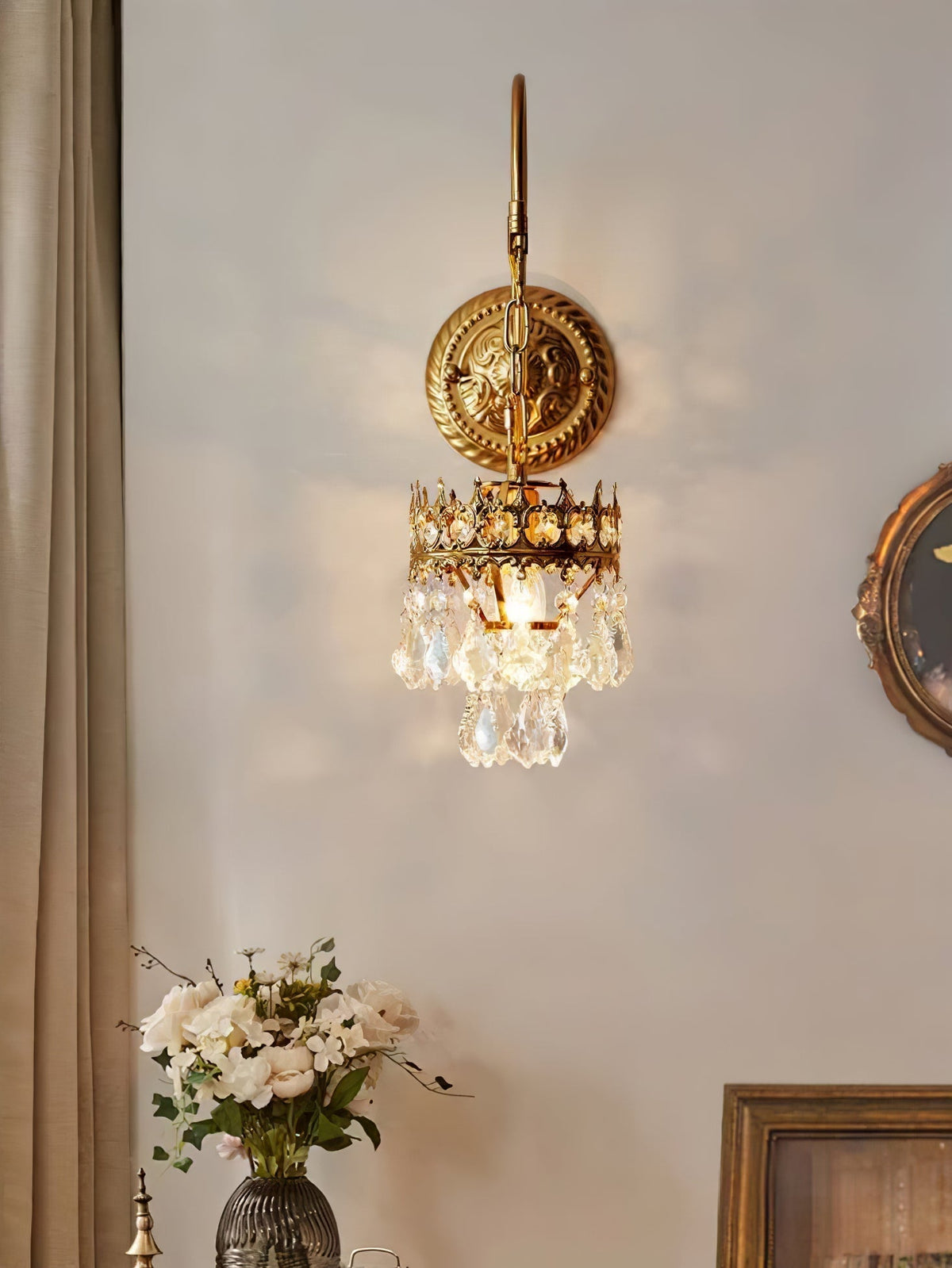 Ivmarila aplique de pared Corona de Arte nórdico en cristal