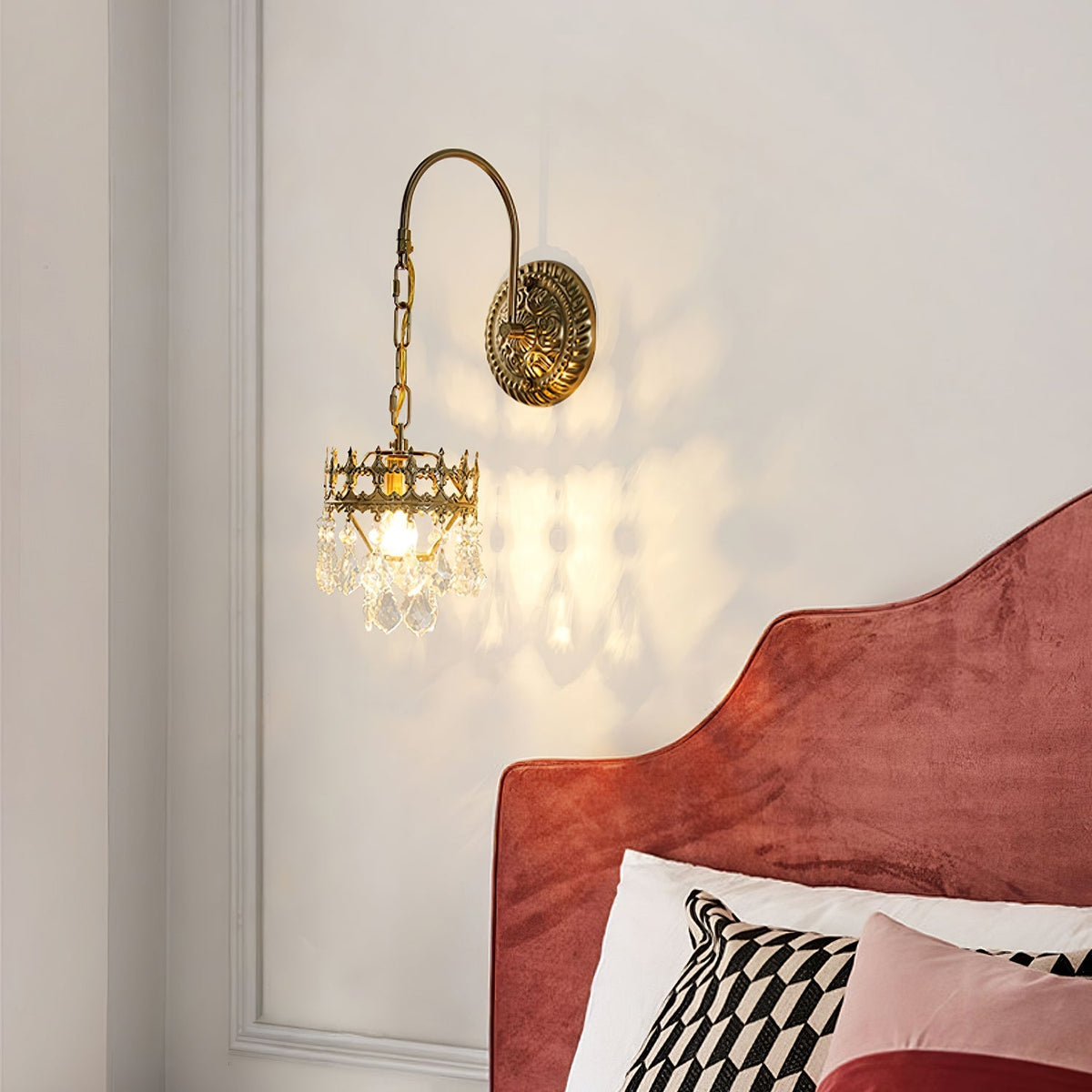 Ivmarila aplique de pared Corona de Arte nórdico en cristal