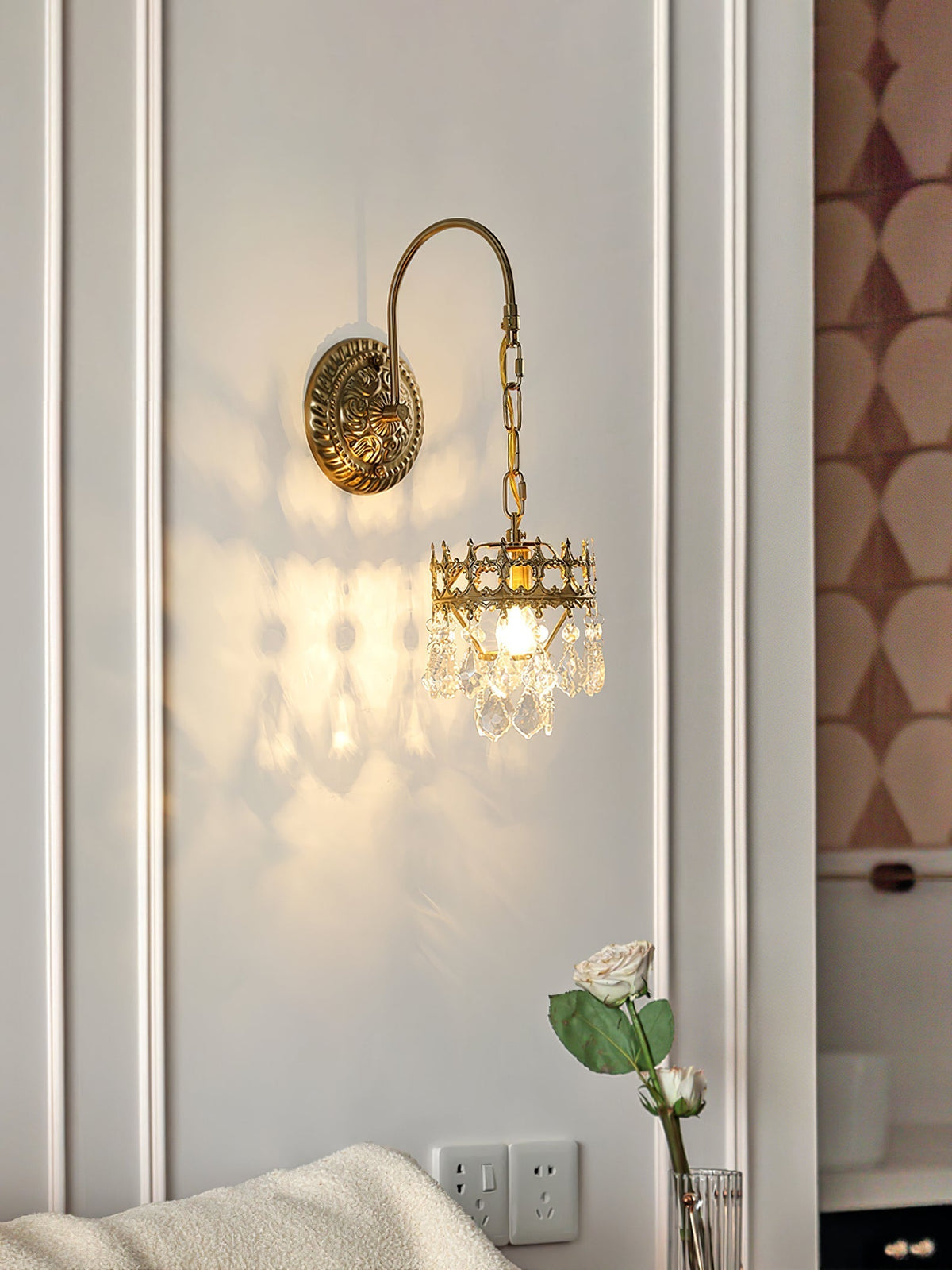 Ivmarila aplique de pared Corona de Arte nórdico en cristal
