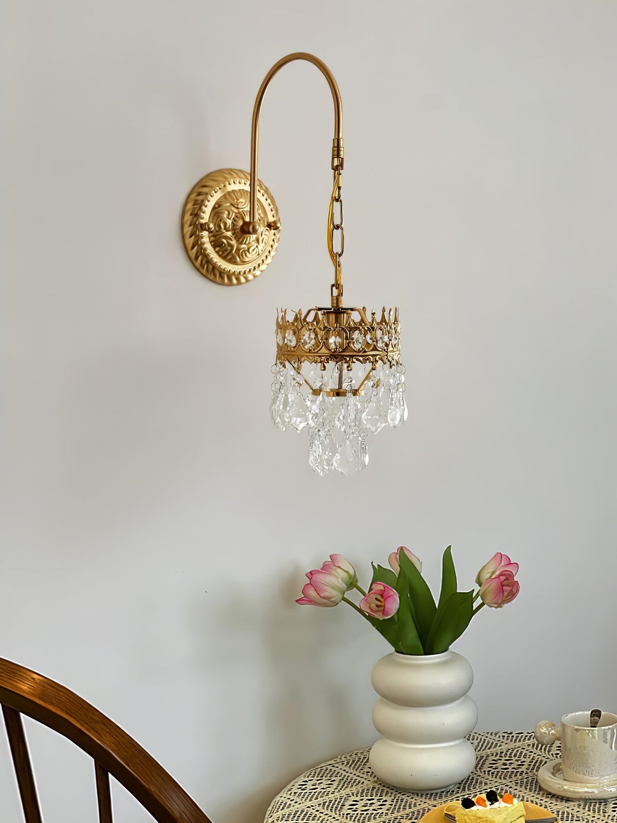 Ivmarila aplique de pared Corona de Arte nórdico en cristal