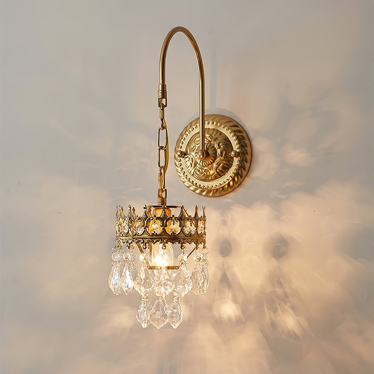 Ivmarila aplique de pared Corona de Arte nórdico en cristal