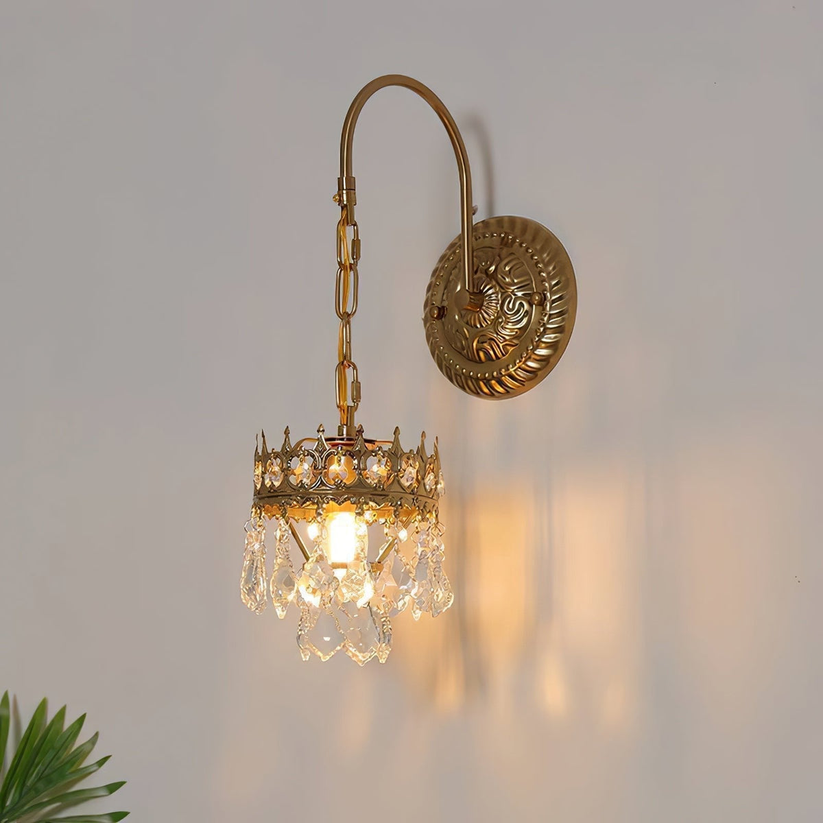 Ivmarila aplique de pared Corona de Arte nórdico en cristal