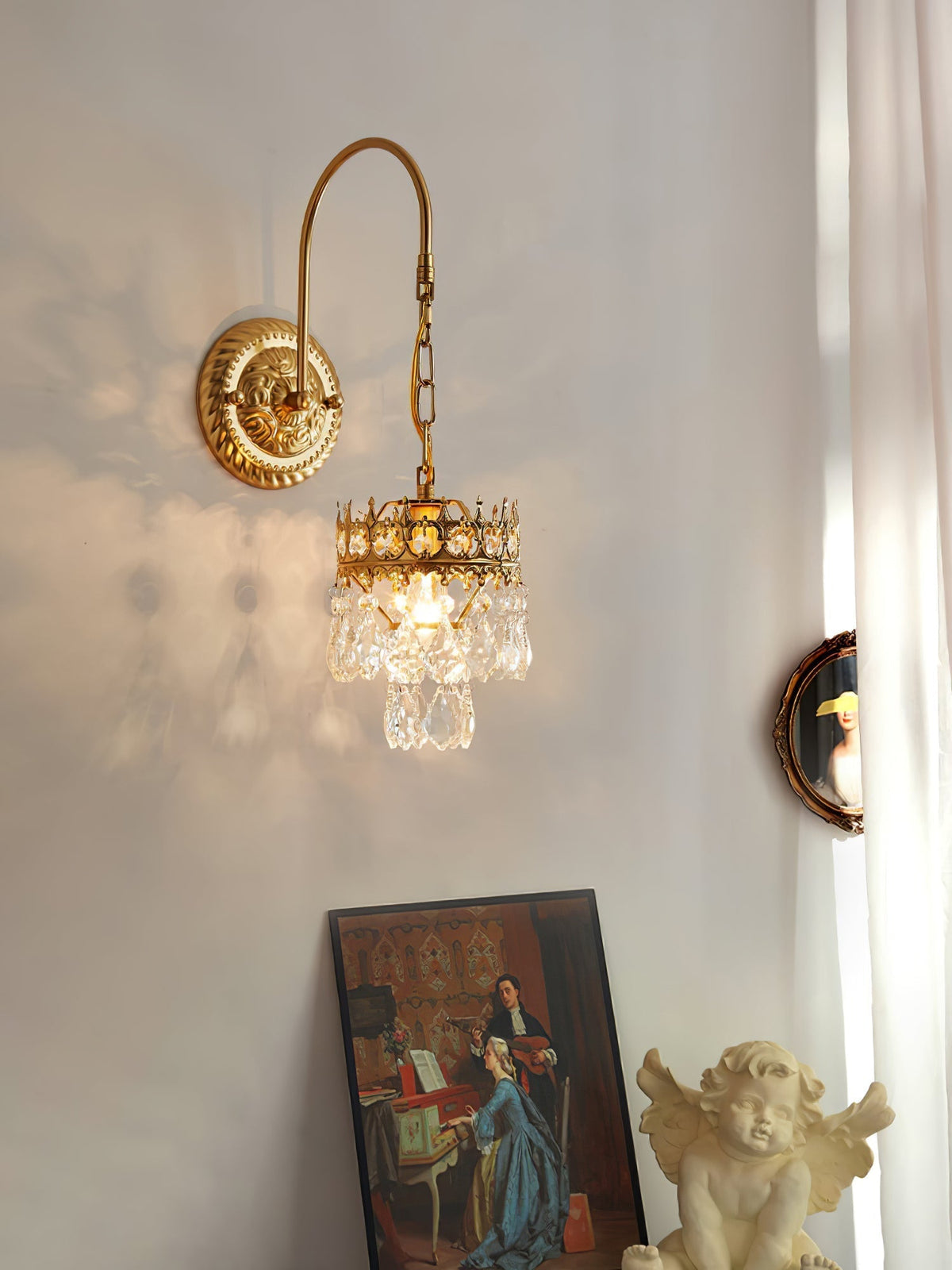 Ivmarila aplique de pared Corona de Arte nórdico en cristal