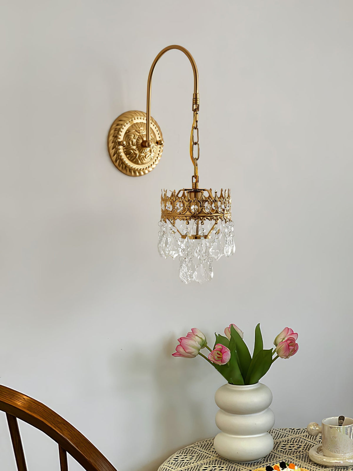Ivmarila aplique de pared Corona de Arte nórdico en cristal