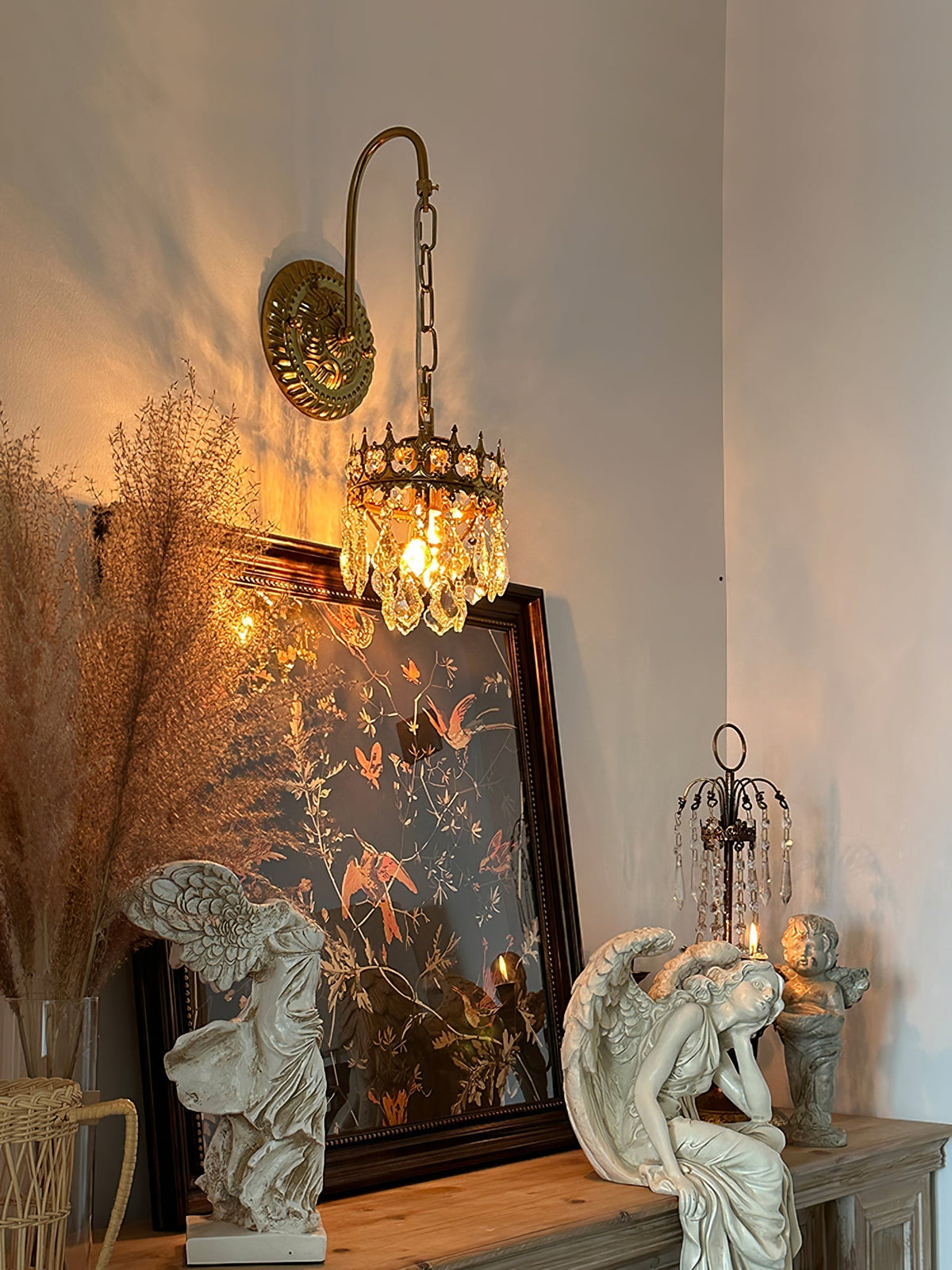 Ivmarila aplique de pared Corona de Arte nórdico en cristal