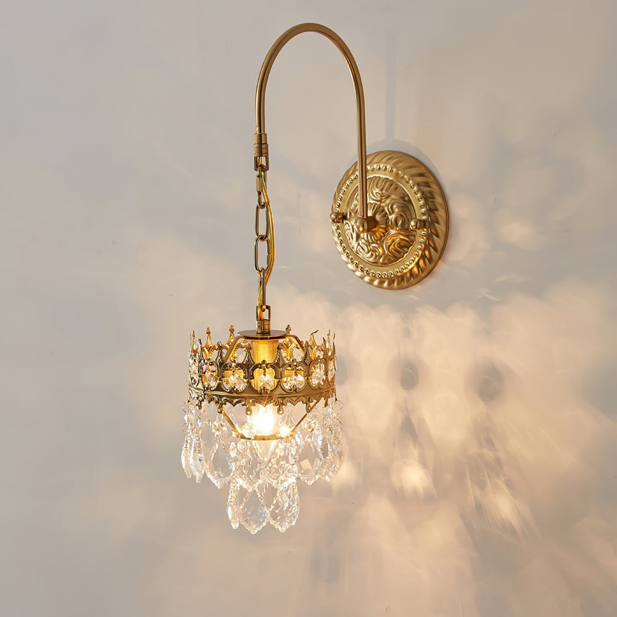 Ivmarila aplique de pared Corona de Arte nórdico en cristal
