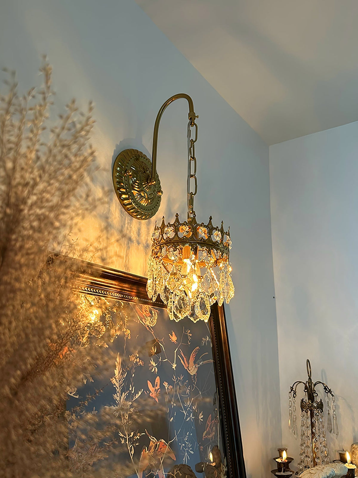 Ivmarila aplique de pared Corona de Arte nórdico en cristal