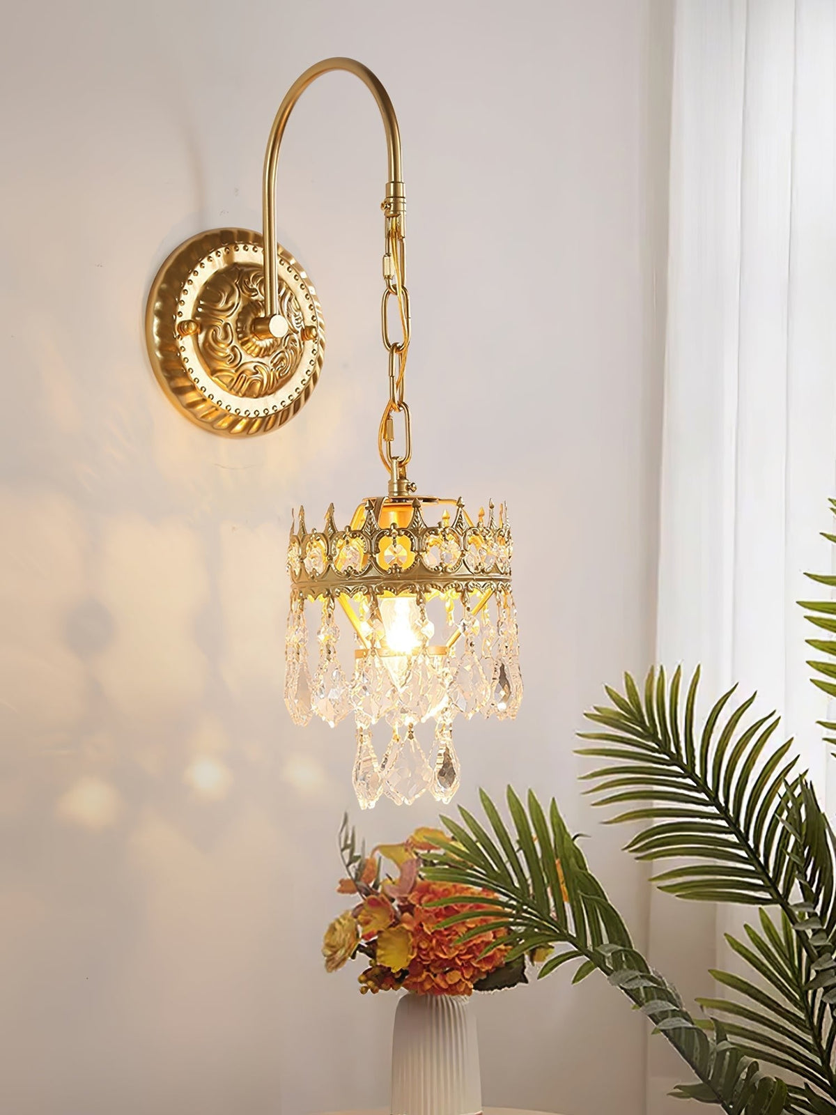 Ivmarila aplique de pared Corona de Arte nórdico en cristal
