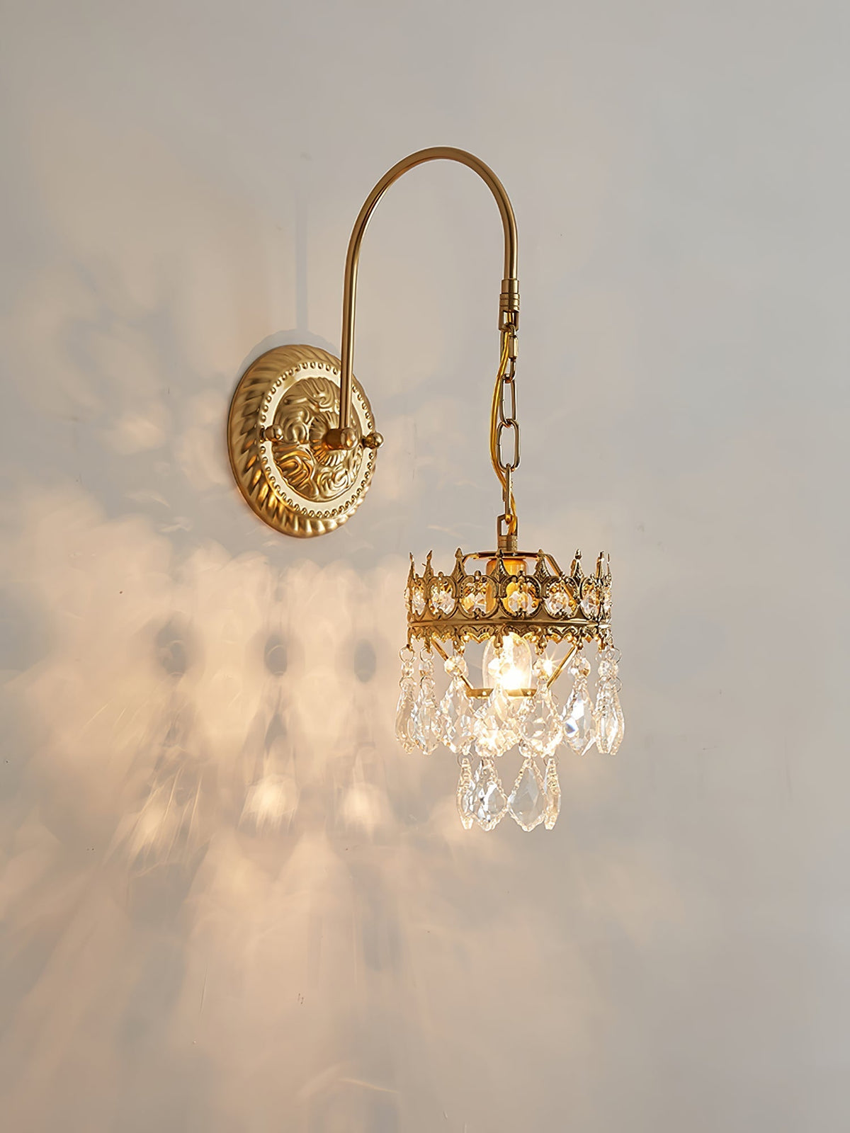 Ivmarila aplique de pared Corona de Arte nórdico en cristal