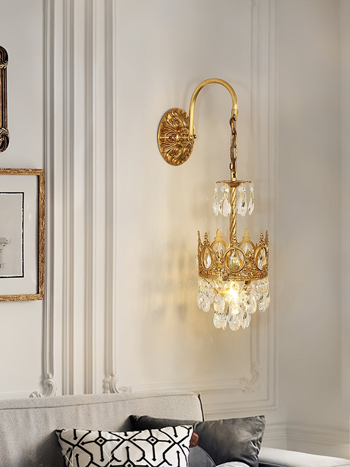 Aplique de pared cristal Crown