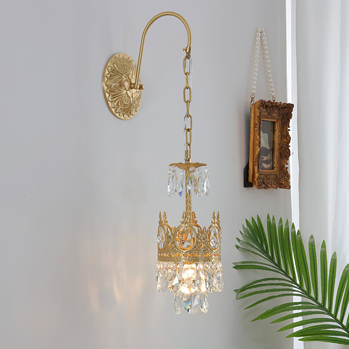Aplique de pared cristal Crown