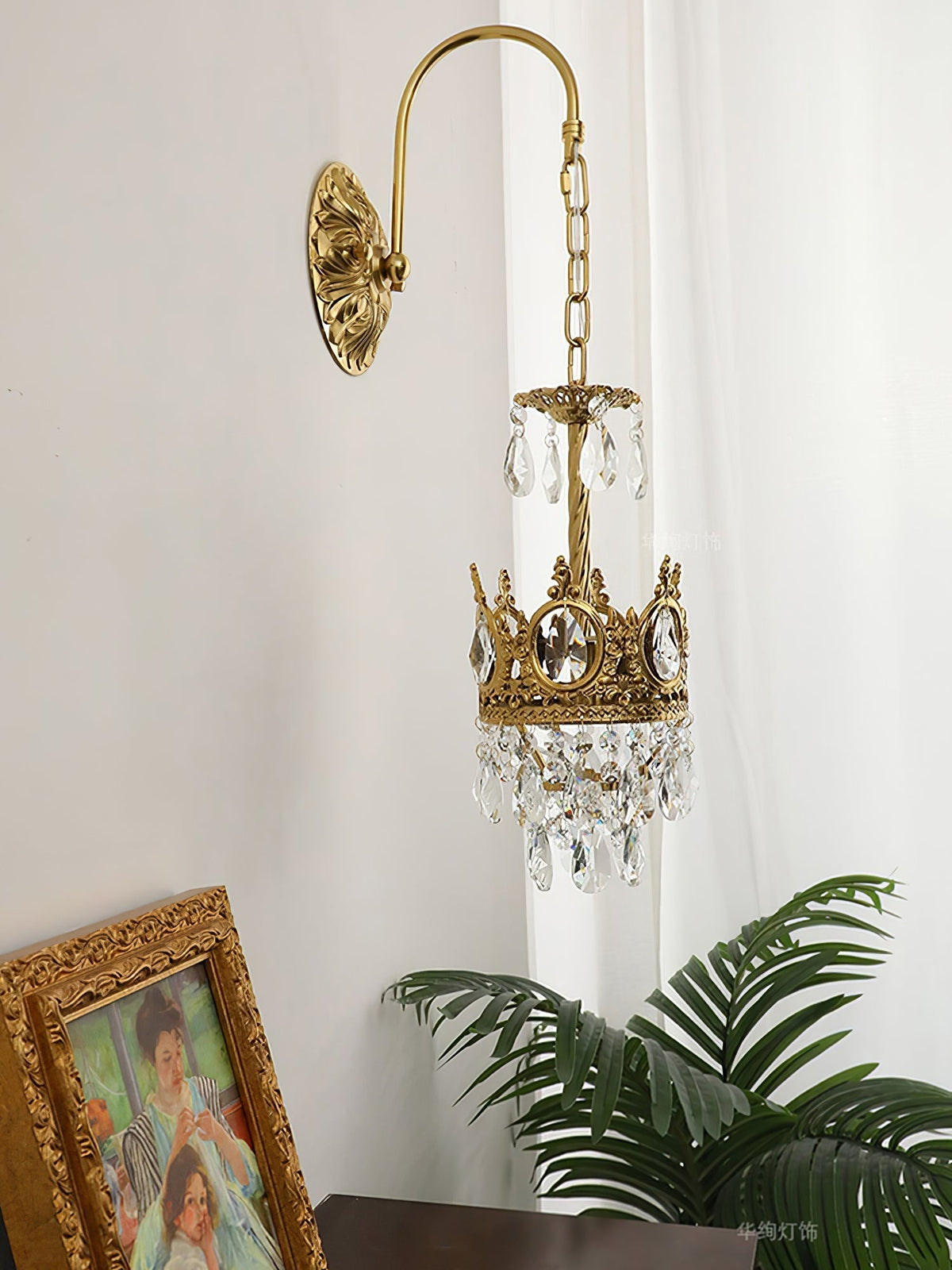 Aplique de pared cristal Crown