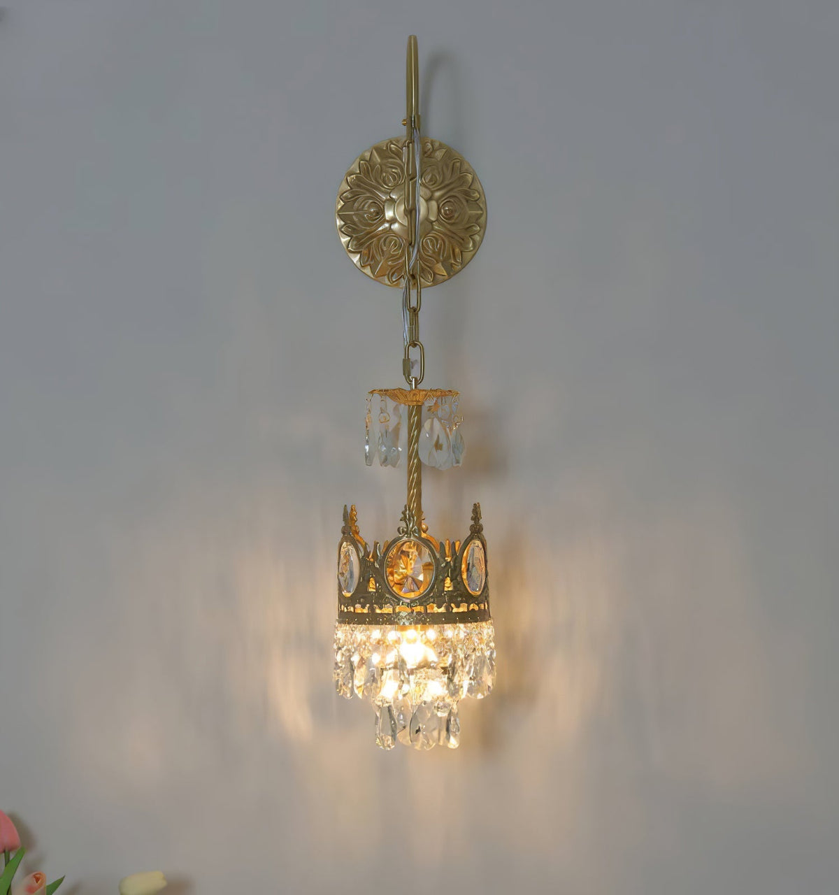 Aplique de pared cristal Crown