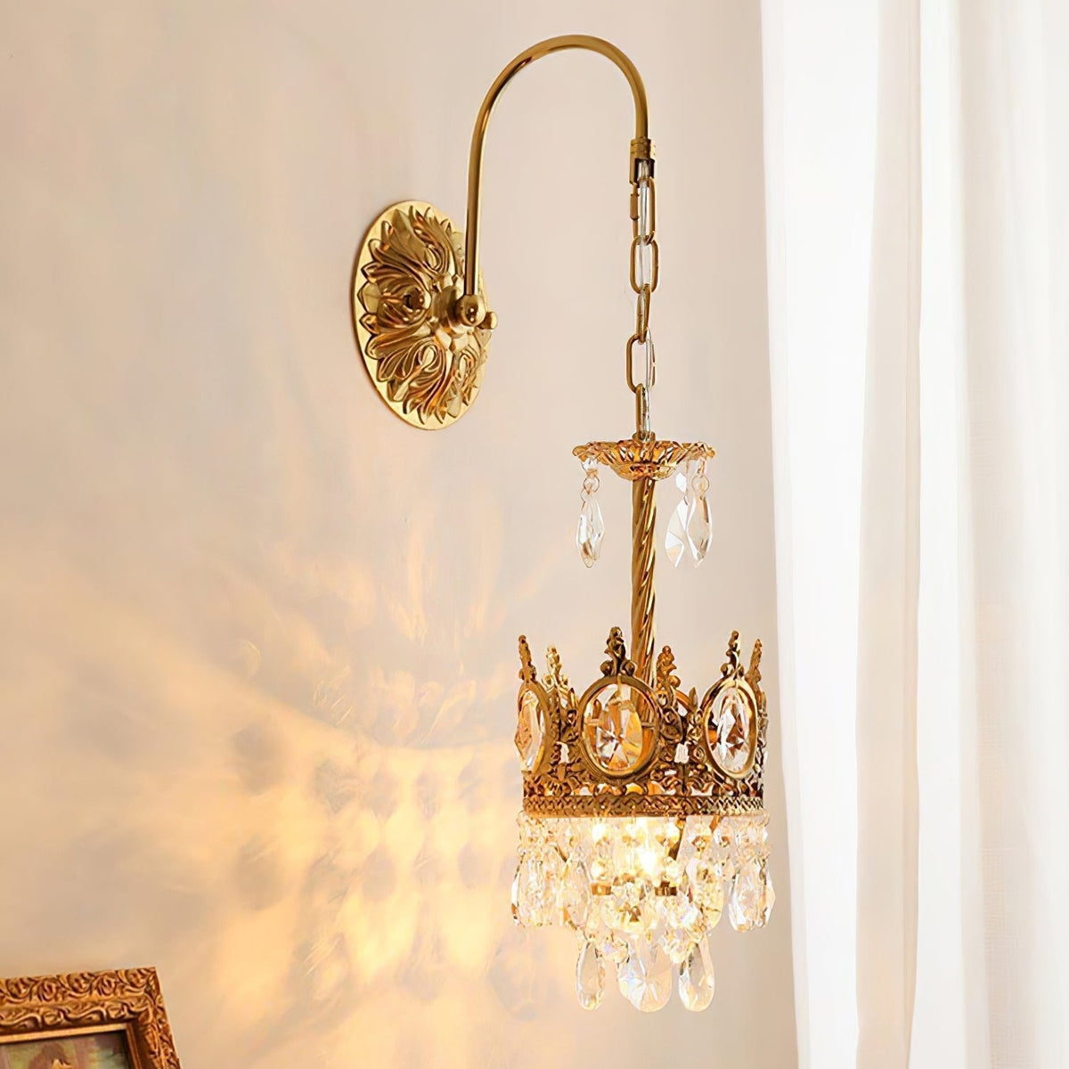 Aplique de pared cristal Crown