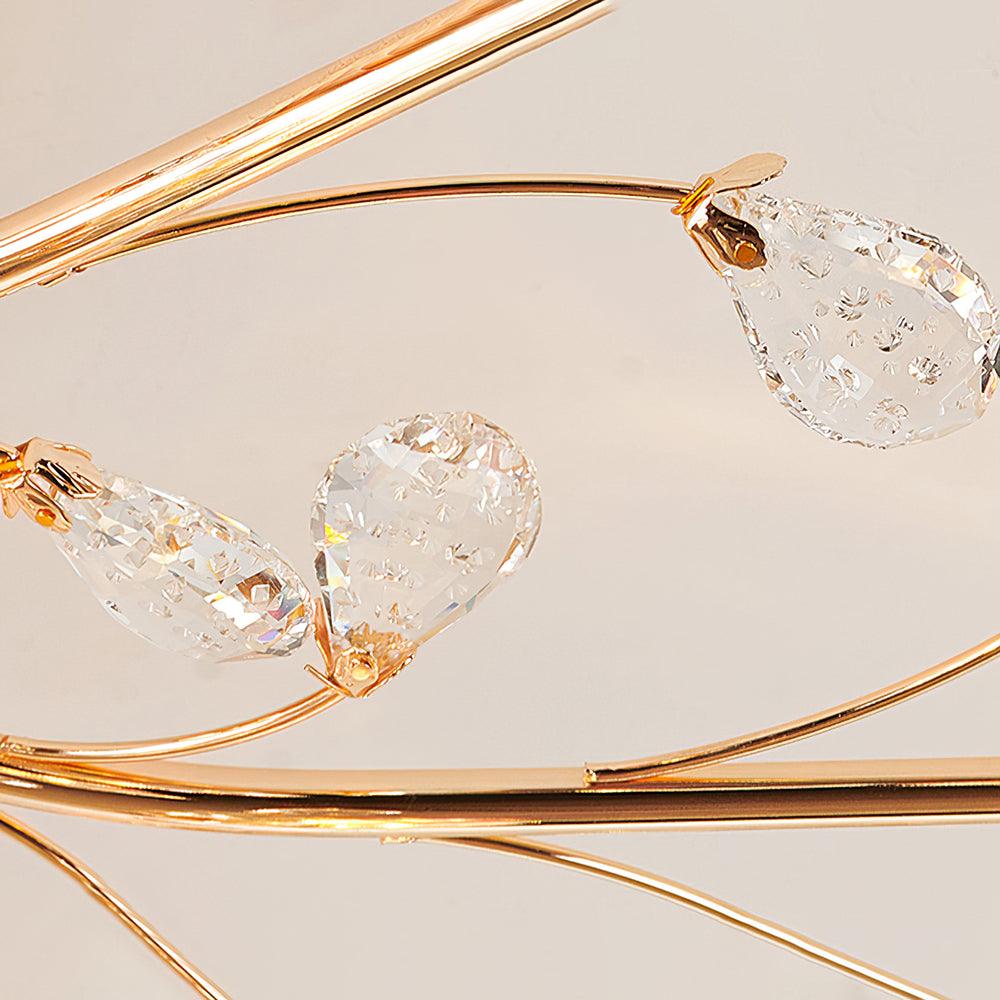Elyinira lámpara de techo postmoderna de lujo con flor de cristal