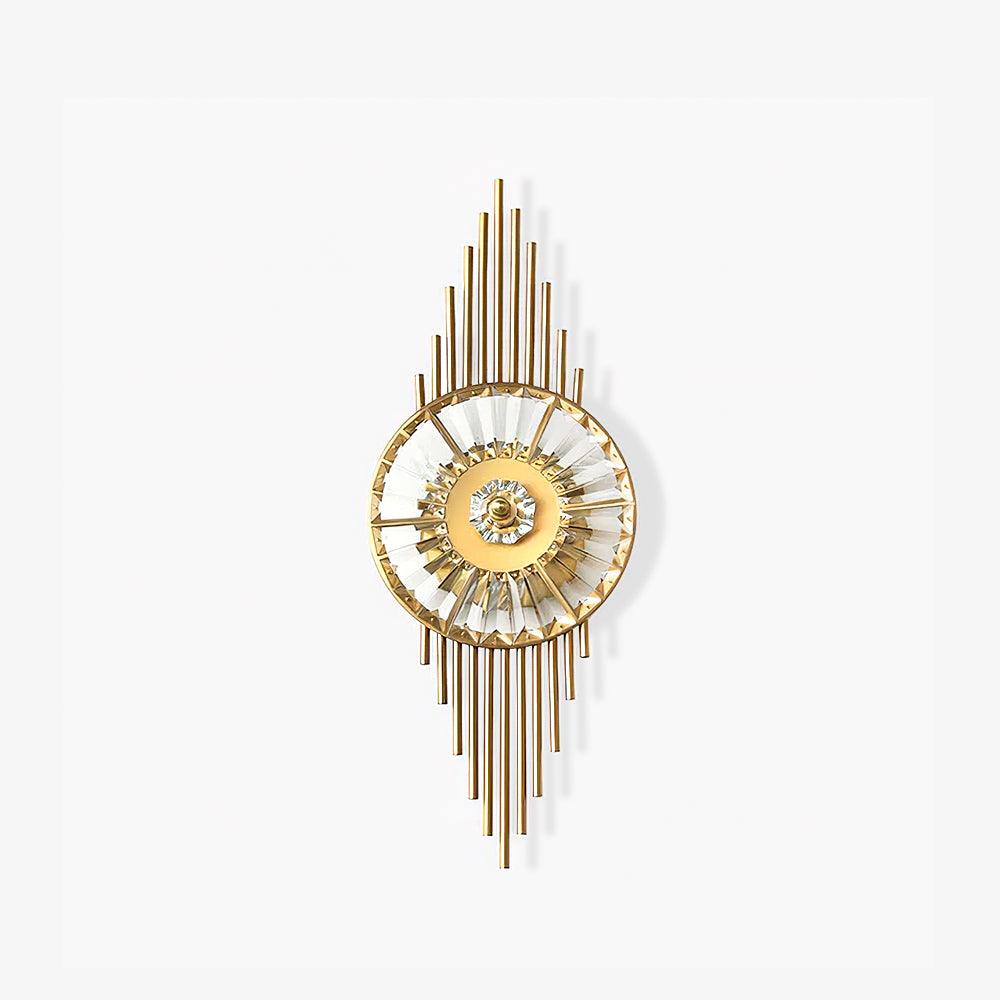 Cilirel aplique de pared de lujo con cristal dorado