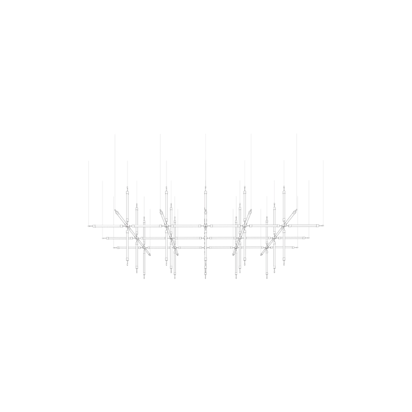 CrystalGrid lámpara de araña Architectural Matrix Customize