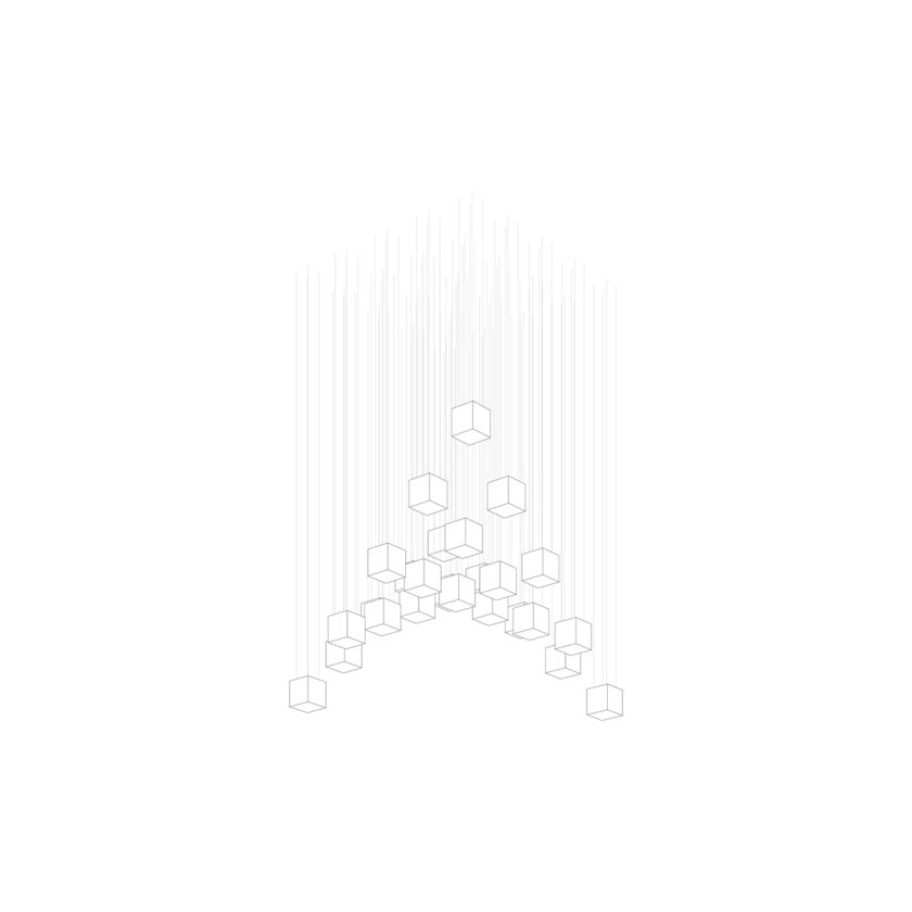 PixelMatrix lámpara de araña de cristal