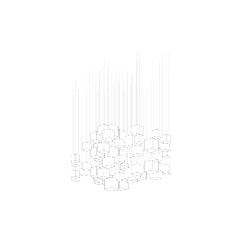 PixelMatrix lámpara de araña de cristal