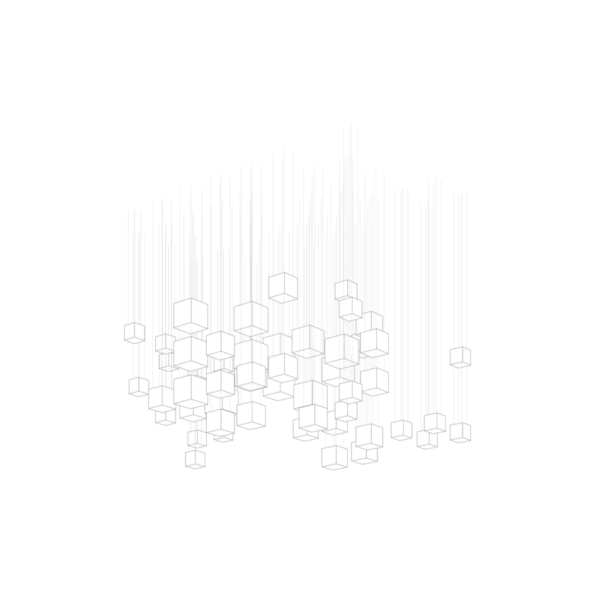 PixelMatrix lámpara de araña de cristal