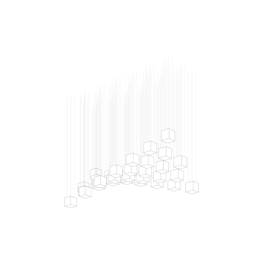 PixelMatrix lámpara de araña de cristal