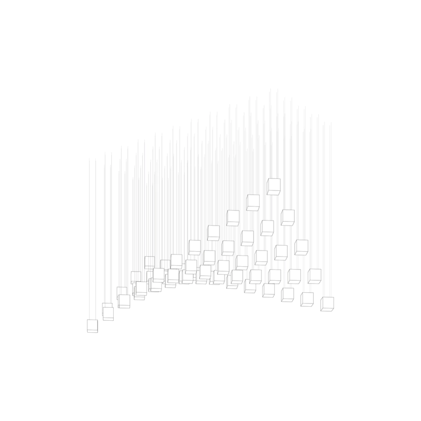 PixelMatrix lámpara de araña de cristal