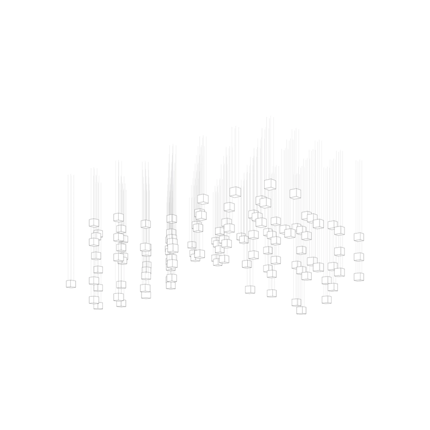 PixelMatrix lámpara de araña de cristal