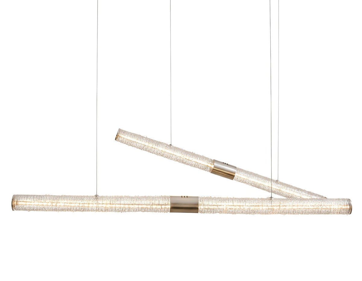 Luxelielle lámpara colgante Stream lineal de cristal
