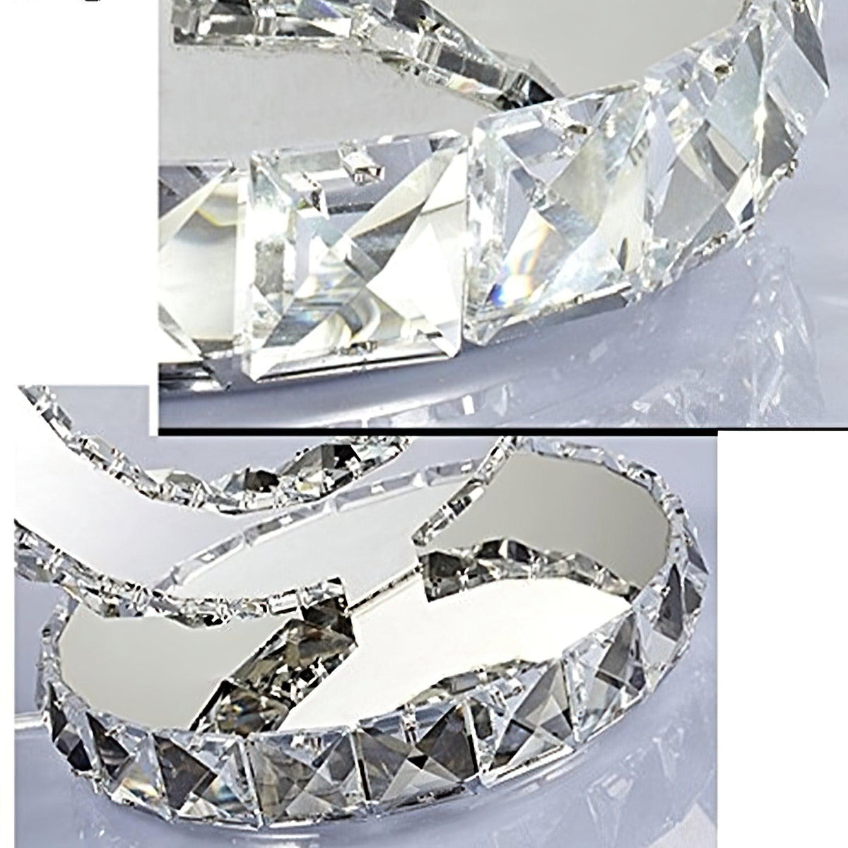 Ivor lámpara de mesa con anillos de cristal