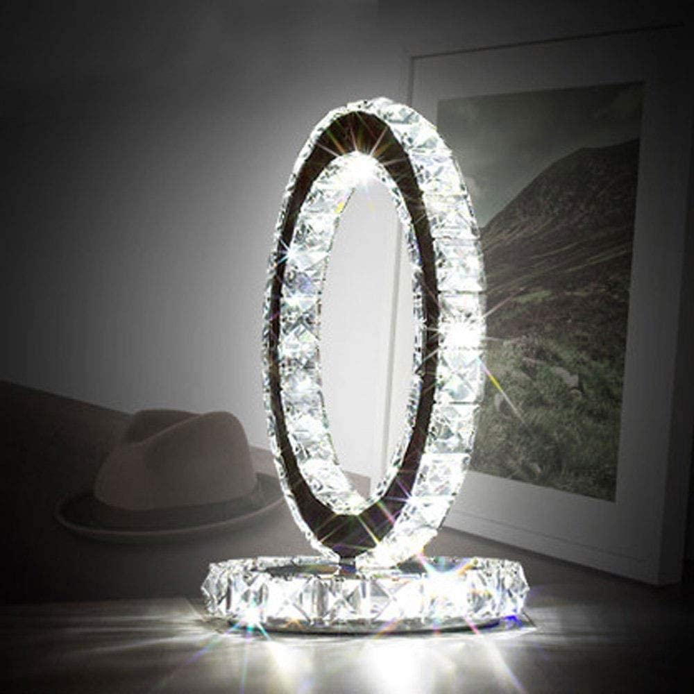Ivor lámpara de mesa con anillos de cristal