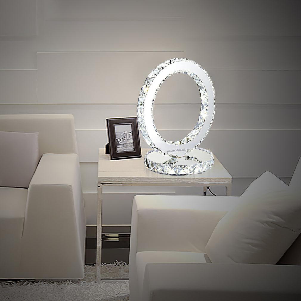 Ivor lámpara de mesa con anillos de cristal