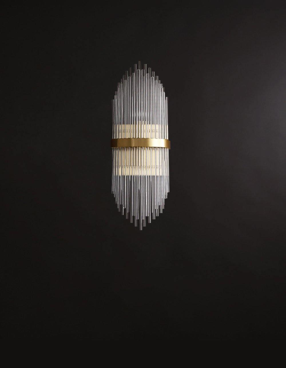 Greshen aplique de pared postmoderno de lujo con cristal