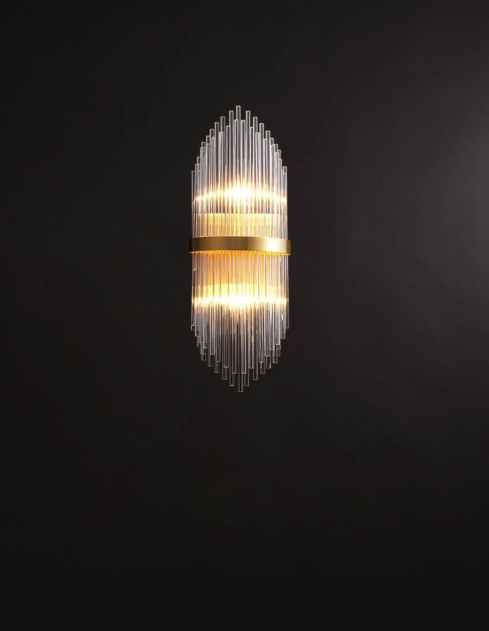 Greshen aplique de pared postmoderno de lujo con cristal