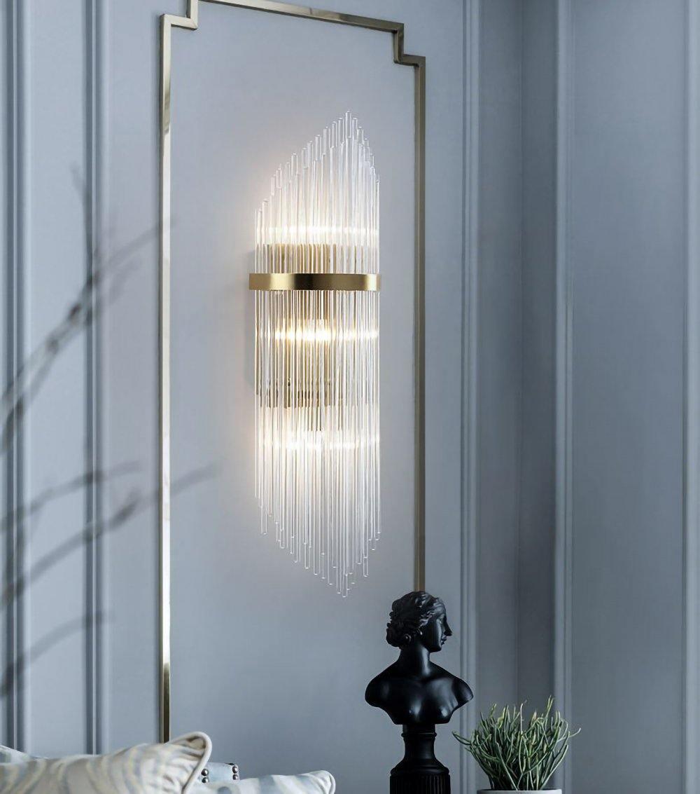 Greshen aplique de pared postmoderno de lujo con cristal